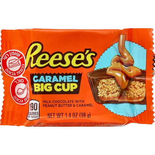 חטיף Reese's Big Cup במילוי חמאת בוטנים וקרמל, 39 גרם