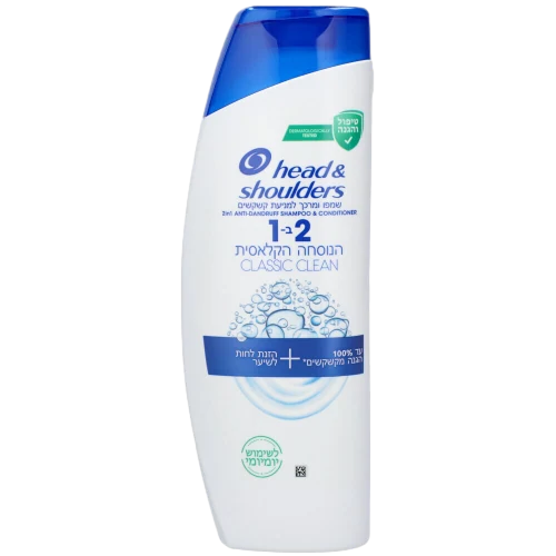 שמפו ומרכך Head & Shoulders קלאסי 2 ב־1, 400 מ״ל
