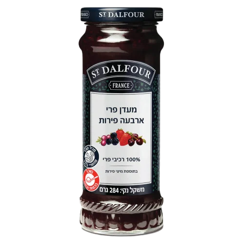 מעדן פרי St. Dalfour ארבעה פירות ללא תוספת סוכר, 284 גרם