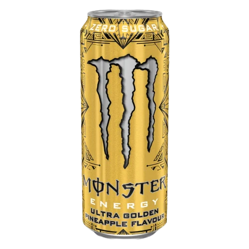 משקה אנרגיה Monster Ultra Gold Zero בטעם אננס, 500 מ״ל