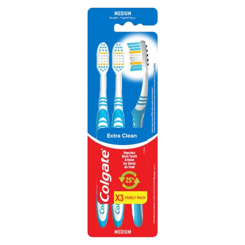 מברשות שיניים Colgate Extra Clean, מארז שלישייה