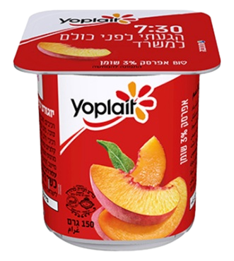 יוגורט יופלה בטעם אפרסק 3% 150 גרם