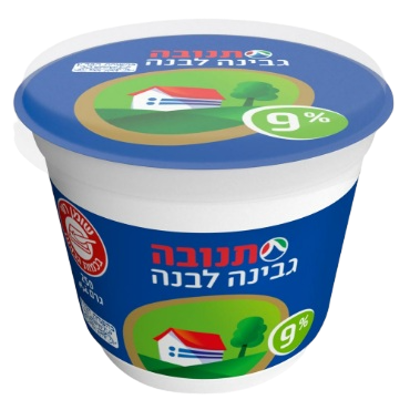 גבינה לבנה תנובה 9% שומן 250 גרם
