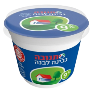 גבינה לבנה תנובה 9% שומן 250 גרם