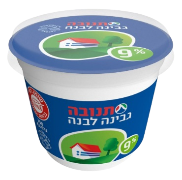 גבינה לבנה תנובה 9% שומן 250 גרם