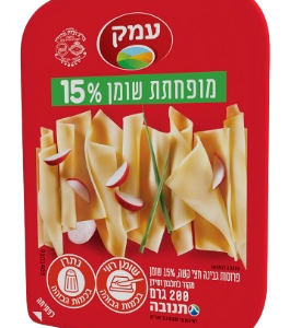 גבינה צהובה עמק 15% שומן 200 גרם