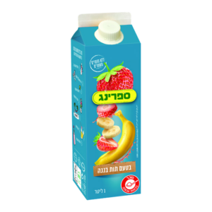 ספרינג-תות בננה 1 ליטר קרטון