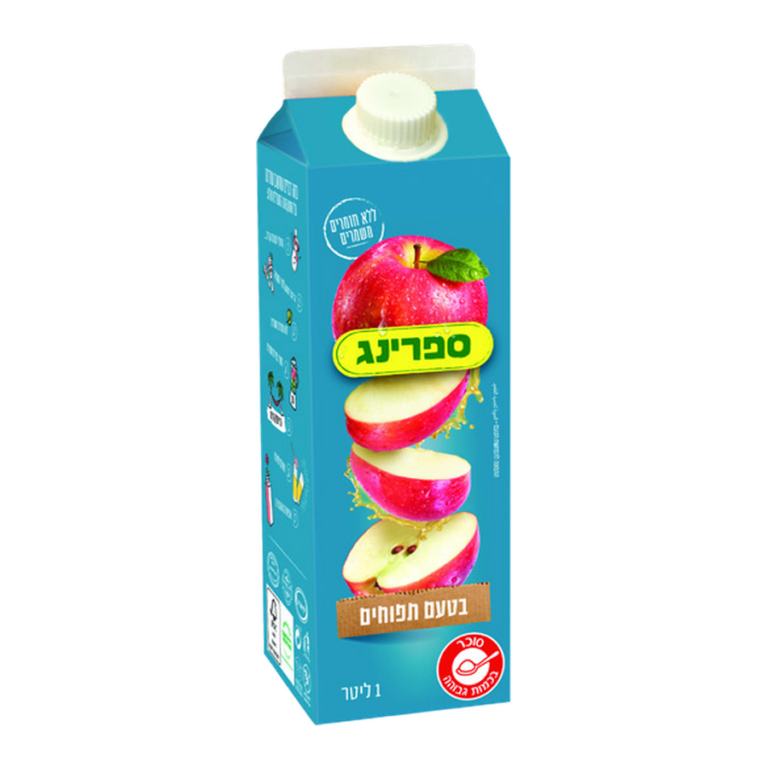 ספרינג-תפוחים 1 ליטר קרטון