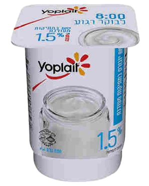 יוגורט יופלה לבן מעודן 1.5% 200 גרם
