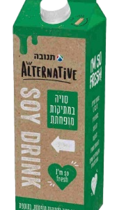 משקה סויה במתיקות מופחתת אלט' 1 ליטר