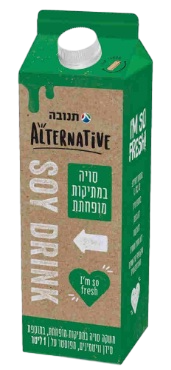 משקה סויה במתיקות מופחתת אלט' 1 ליטר