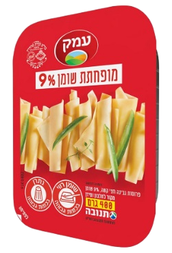 גבינה צהובה עמק לייט 9% שומן 400 גרם