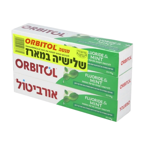 משחת שיניים אורביטול מנטול, מארז שלישייה