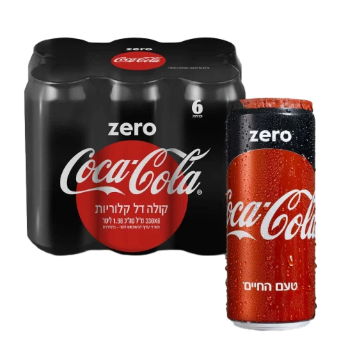 6 פחיות קולה דל קלוריות