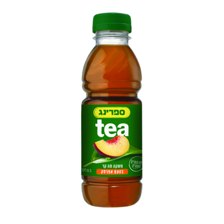 משקה תה קר SPRING בטעם אפרסק, 500 מ״ל