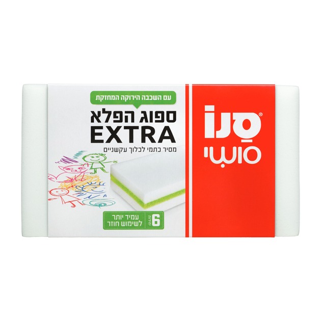 ספוג הפלא סנו סושי EXTRA יח’ 6