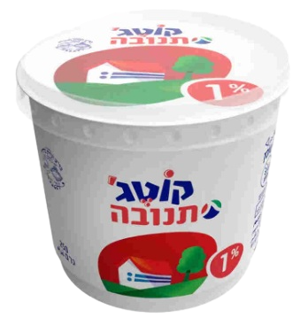 קוטג' תנובה 1% שומן 250 גרם