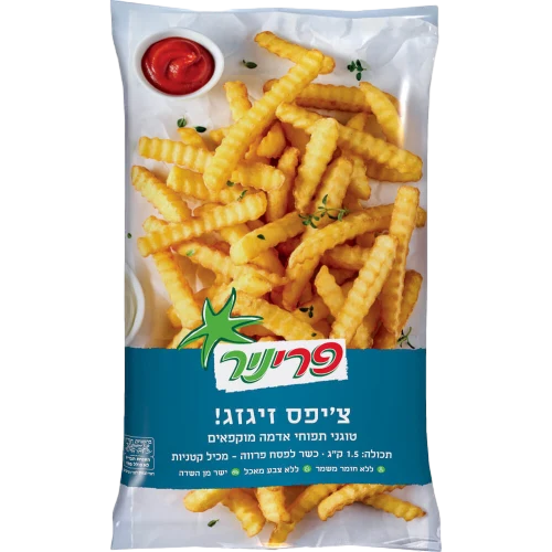 ציפס זיגזג קפוא 1.5