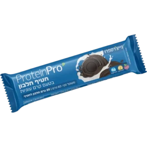 חטיף חלבון Protein PRO טבעוני בטעם קרם עוגיות, 60 גרם