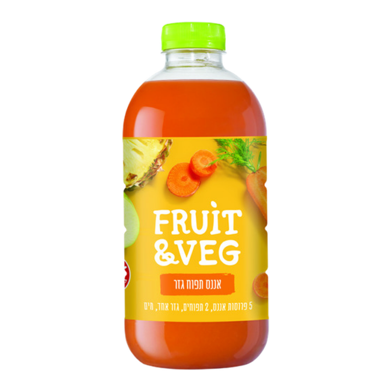משקה F&V בטעם אננס, תפוח וגזר