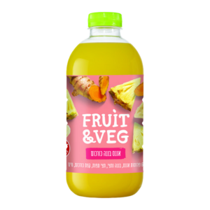 משקה F&V בטעם אננס, בננה וכורכום