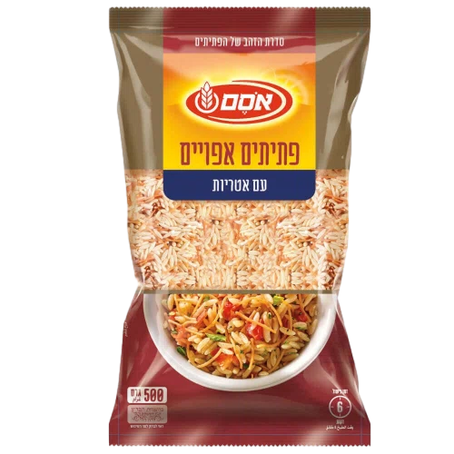אסם פתיתים אפויים אורז עם אטריות 500 ג'
