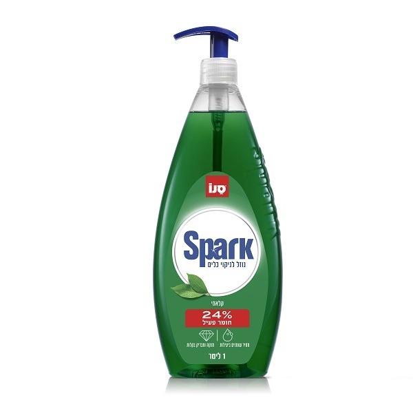 נוזל כלים SPARK קלאסי + משאבה - 1 ליטר