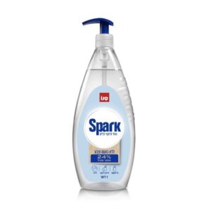 נוזל כלים SPARK ללא צבע ובושם + משאבה - 1 ליטר