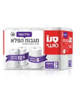 מגבות הפלא סנו סושי גליל כפול 6=12