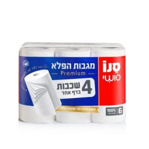 מגבות סנו סושי פרימיום שכבות 4 גל’ 6
