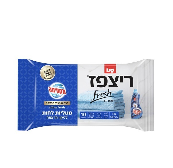 מטליות לרצפה ריצפז 10 בניחוח מרכך כביסה אולטרה פרש