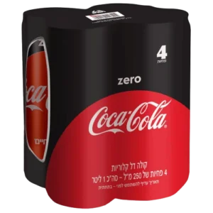 מארז פחיות קולה זירו 250 מייל