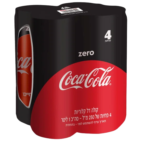 מארז פחיות קולה זירו 250 מייל