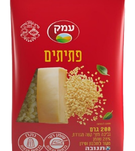 גבינה צהובה מגורדת עמק 28% שומן 200 גרם