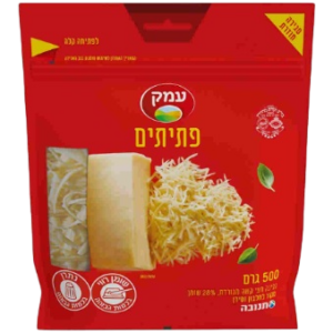 גבינה צהובה מגורדת עמק 28% שומן 500 גרם