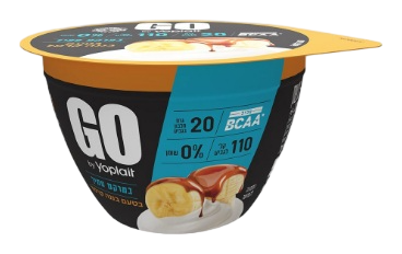 יוגורט חלבון GO סמיך בטעם בננה וקרמל, 200 גרם