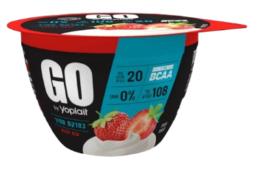 יוגורט חלבון יופלה GO סמיך בטעם תות, 200 גרם