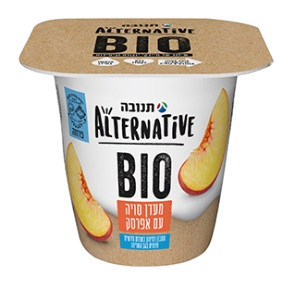 מעדן סויה ביו עם אפרסק אלטרנטיב 150 גרם