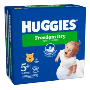 חיתולי HUGGIES Freedom Dry שלב 5+, ‏30 יחידות