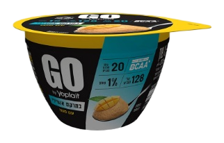 יוגורט חלבון GO אוורירי בטעם מנגו, 20 גרם חלבון, 1% שומן