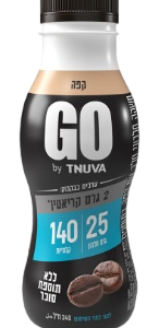 משקה חלבון GO בטעם קפה, 25 גרם חלבון, ללא תוספת סוכר