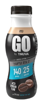 משקה חלבון GO בטעם קפה, 25 גרם חלבון, ללא תוספת סוכר