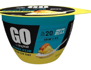 יוגורט GO עם שכבת אננס מקורמל בתחתית
