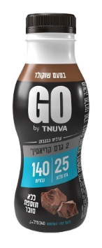 משקה חלבון GO בטעם שוקולד, 25 גרם חלבון, ללא תוספת סוכר