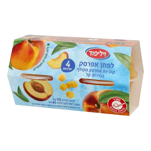 רביעיית לפתן אפרסק בסירופ קל