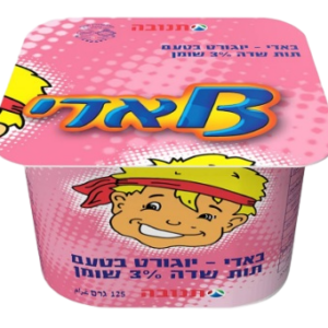 יוגורט באדי תות 3% 125 גרם