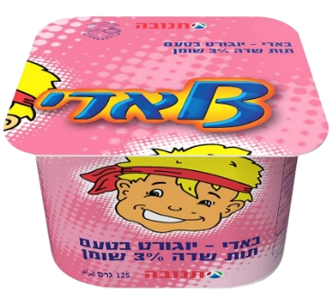 יוגורט באדי תות 3% 125 גרם