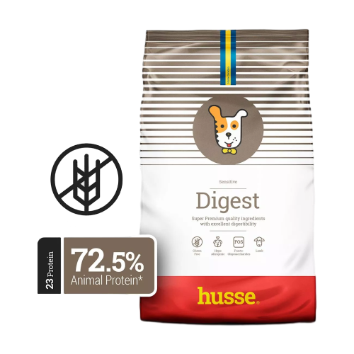 Husse Digest מזון יבש היפואלרגני לכלבים בוגרים, כבש ואורז