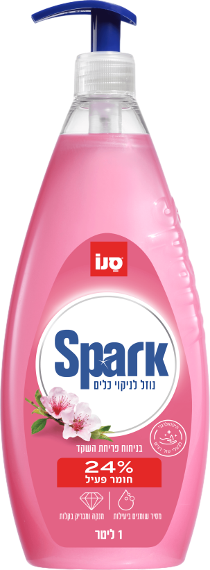 נוזל כלים SPARK פריחת השקד + משאבה